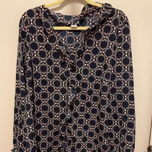 SOLD Liz Claiborne Blue Long Sleeve Blouse